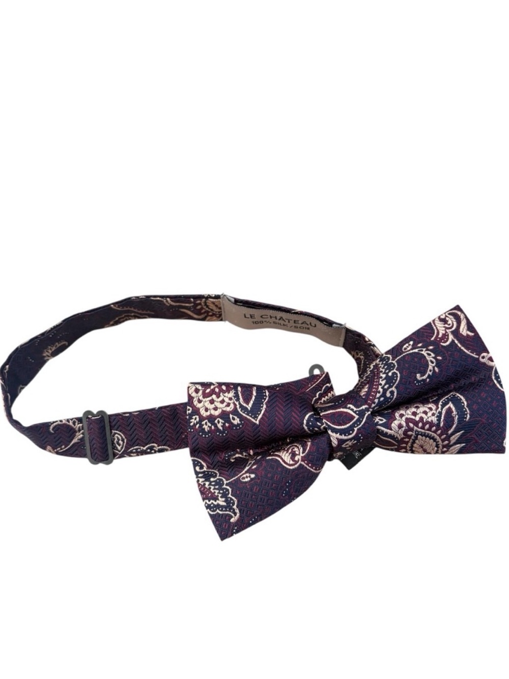 Le Château Silk Bow Tie Purple Gold
